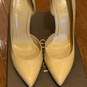 Gucci Beige/Nude Patent Leather Pump